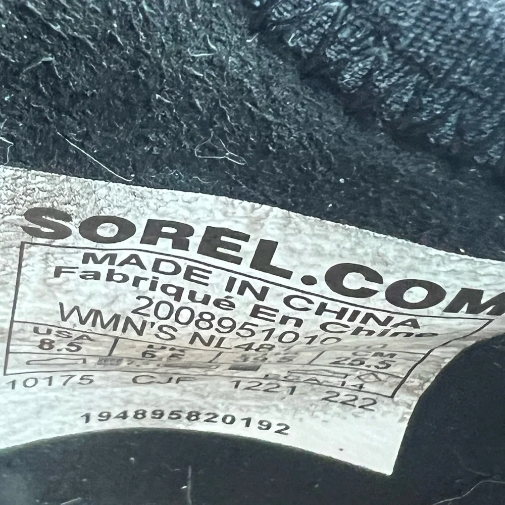 Sorel Kinetic RNEGD Float Shoes Sneakers Womens 8,5 Black Lace Up Walking Hike - Picture 11 of 12